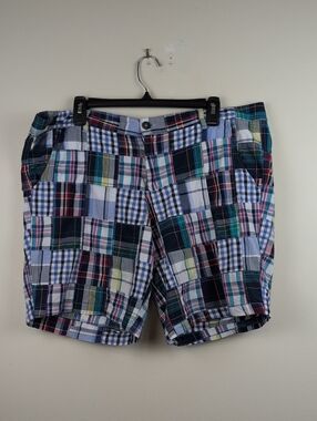 Aeropostale Patchwork Madras Plaid Cotton Shorts - Multicolor Size 17/18 Preppy